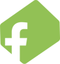 HyperFiber Facebook icon on green hexagon