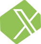 HyperFiber Twitter icon on green hexagon